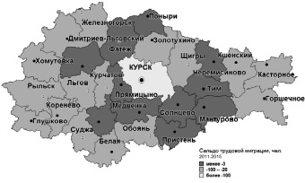 Карта курской области крайние точки