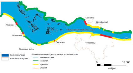 Чебоксарское водохранилище карта