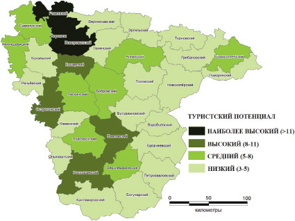 Туристическая карта воронежской области