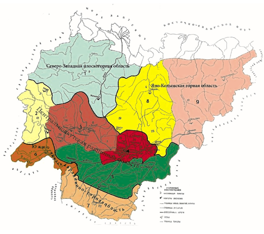 Карта рся с улусами