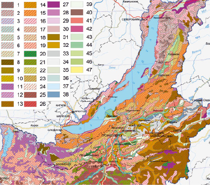 Геологическая карта бурятии